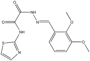 N'-[(E)-(2,3-dimethoxyphenyl)methylideneamino]-N-(1,3-thiazol-2-yl)oxamide Struktur