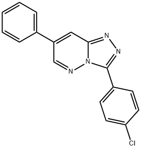 9-(4-chlorophenyl)-4-phenyl-1,2,7,8-tetrazabicyclo[4.3.0]nona-2,4,6,8- tetraene Struktur