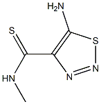 1,2,3-Thiadiazole-4-carbothioamide,5-amino-N-methyl-(9CI) Struktur