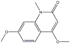 4,7-dimethoxy-1-methyl-2(1H)-quinolinone Struktur