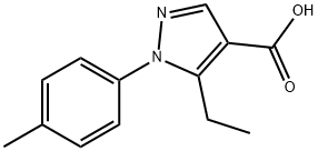 5-ETHYL-1-(4-METHYLPHENYL)-1H-PYRAZOLE-4-CARBOXYLIC ACID Struktur