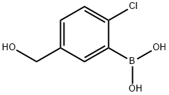 2-CHLORO-5-HYDROXYMETHYLPHENYLBORONIC ACID Struktur