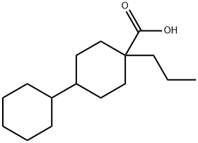 4-propylbi(cyclohexane)-4-carboxylic acid Struktur