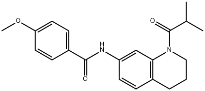 Benzamide,  4-methoxy-N-[1,2,3,4-tetrahydro-1-(2-methyl-1-oxopropyl)-7-quinolinyl]- Struktur