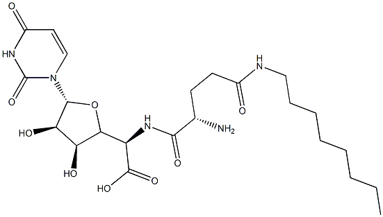 N(gamma)-(Octyl)glutaminyl-uracil polyoxin C Struktur