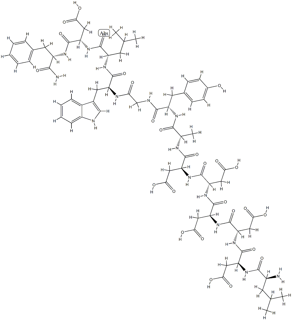 minigastrin, des-Trp(1)-Asp(5)-Leu(12)- Struktur