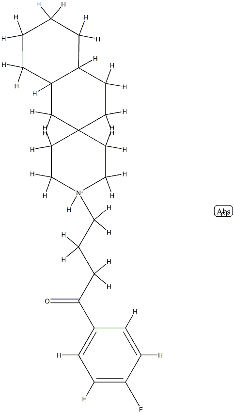 1-Butanone,1-(4-fluorophenyl)-4-(octahydrospiro[naphthalene-2(1H),4'-piperidin]-1'-yl)-,hydrochloride (1:1) Struktur