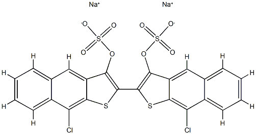 9,9'-Dichloro-2,2'-binaphtho[2,3-b]thiophene-3,3'-diol bis(sulfuric acid sodium) salt Struktur