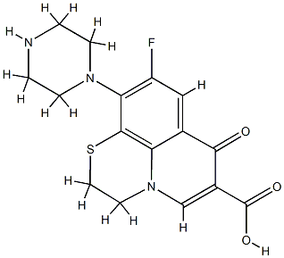 N-desmethylrufloxacin Struktur