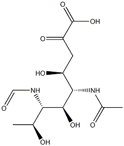 5-N-acetyl-7-N-formylpseudaminic acid Struktur