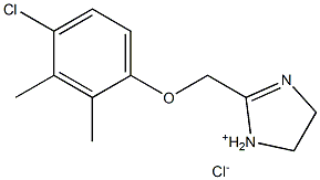 1H-Imidazole,2-[(4-chloro-2,3-dimethylphenoxy)methyl]-4,5-dihydro-, hydrochloride (1:1) Struktur