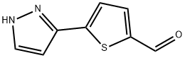 5-(1H-pyrazol-5-yl)thiophene-2-carbaldehyde Struktur