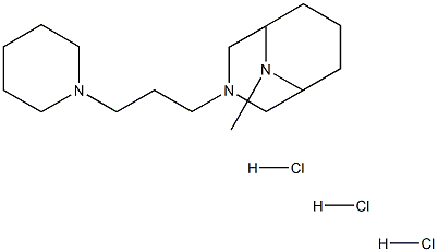 3,9-Diazabicyclo[3.3.1]nonane,9-methyl-3-[3-(1-piperidinyl)propyl]-, hydrochloride (1:3) Struktur