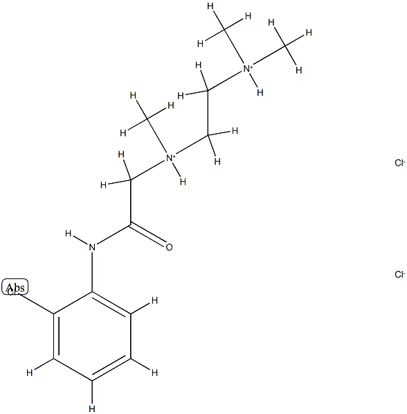 Acetamide,N-(2-chlorophenyl)-2-[[2-(dimethylamino)ethyl]methylamino]-, hydrochloride(1:2) Struktur