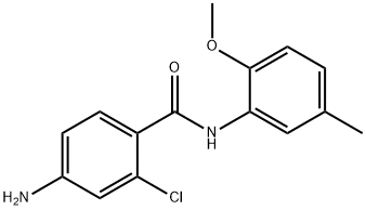 4-amino-2-chloro-N-(2-methoxy-5-methylphenyl)benzamide Struktur