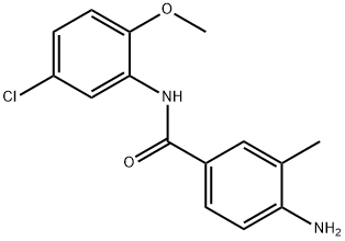 4-amino-N-(5-chloro-2-methoxyphenyl)-3-methylbenzamide Struktur