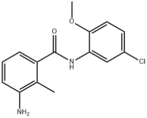 3-amino-N-(5-chloro-2-methoxyphenyl)-2-methylbenzamide Struktur