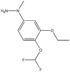 1-([4-(difluoromethoxy)-3-ethoxyphenyl]methyl)hydrazine Struktur