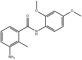 3-amino-N-(2,4-dimethoxyphenyl)-2-methylbenzamide Struktur