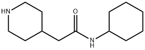 N-cyclohexyl-2-piperidin-4-ylacetamide Struktur