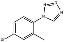 1-(4-bromo-2-methylphenyl)-1H-tetrazole Struktur