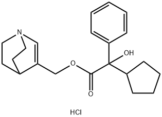 MANDELIC ACID, alpha-CYCLOPENTYL-, (1-AZABICYCLO(2.2.2)OCT-2-EN-3-YL)M ETHYL ESTE Struktur