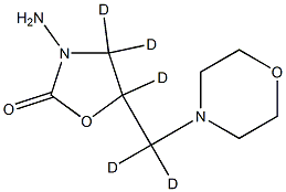 3-Amino-5-(4-morpholinylmethyl-d<sub>2</sub>)-2-Oxazolidinone-4,4,5-d<sub>3</sub> Struktur