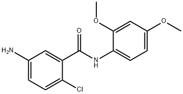 5-amino-2-chloro-N-(2,4-dimethoxyphenyl)benzamide Struktur