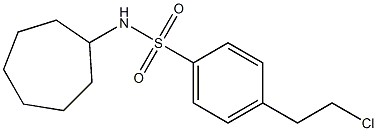 4-(2-CHLOROETHYL)-N-CYCLOHEPTYL-BENZENESULFONAMIDE Struktur