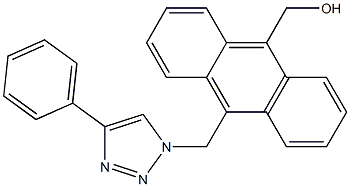 1-(10-HYDROXYMETHYL-ANTHRACEN-9-YLMETHYL)-4-PHENYL-1H-[1,2,3]TRIAZOLE Struktur