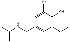 2-bromo-6-methoxy-4-[(propan-2-ylamino)methyl]phenol Struktur