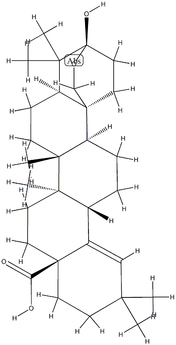 3β,25-Epoxy-3-hydroxyolean-18-en-28-oic acid Struktur