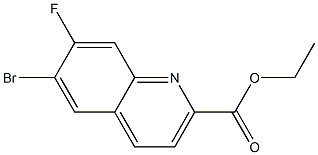 ethyl 6-bromo-7-fluoroquinoline-2-carboxylate Struktur