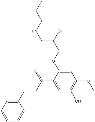 5-hydroxy-4-methoxypropafenone Struktur