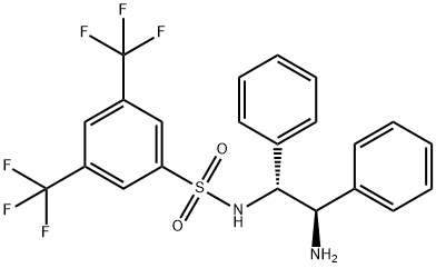 1R,2R-N-[3,5-bis(trifluoromethyl)]benzene
sulfonamide-1,2-diphenyl ethylenediamine Struktur