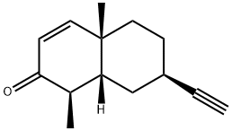 (1R,8aβ)-7β-Ethynyl-4a,5,6,7,8,8a-hexahydro-1,4aβ-dimethylnaphthalen-2(1H)-one Struktur