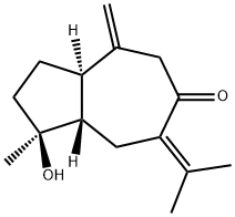 (1S)-7-Isopropylidene-1,2,3,3aα,4,5,6,7,8,8aβ-decahydro-1β-hydroxy-1-methyl-4-methyleneazulen-6-one Struktur