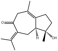 (1S)-7-Isopropylidene-1,2,3,5,6,7,8,8aβ-octahydro-1β-hydroxy-1,4-dimethylazulen-6-one Struktur