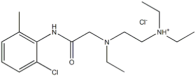 Acetamide,N-(2-chloro-6-methylphenyl)-2-[[2-(diethylamino)ethyl]ethylamino]-,hydrochloride (1:1) Struktur