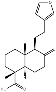 (5β,9R,10α)-15,16-Epoxylabda-8(17),13(16),14-trien-19-oic acid Struktur