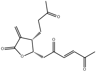 (E)-1-[(2S)-Tetrahydro-4-methylene-5-oxo-3β-(3-oxobutyl)furan-2β-yl]-3-hexene-2,5-dione Struktur