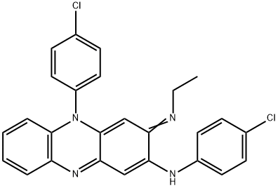 N,5-ビス(4-クロロフェニル)-3-(エチルイミノ)-3,5-ジヒドロフェナジン-2-アミン 化學(xué)構(gòu)造式