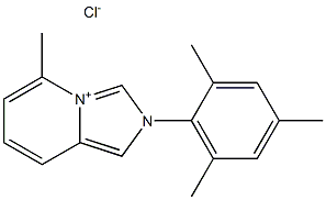 2-(2,4,6-Trimethylphenyl)-5-methylimidazo[1,5-a]pyridinim  chloride Struktur