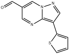 3-Thiophen-2-yl-pyrazolo[1,5-a]pyrimidine-6-carbaldehyde Struktur