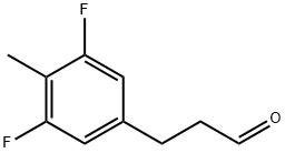 Benzenepropanal, 3,5-difluoro-4-Methyl- (or 3-(3,5-Difluoro-4-Methylphenyl)propionaldehyde ) Struktur