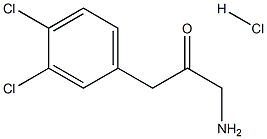 1-amino-3-(3,4-dichlorophenyl)propan-2-one hydrochloride Struktur