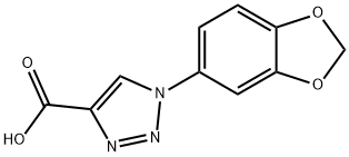 1-(2H-1,3-benzodioxol-5-yl)-1H-1,2,3-triazole-4-carboxylic acid Struktur