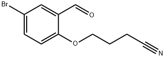 4-(4-bromo-2-formylphenoxy)butanenitrile Struktur