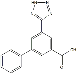 5-(2H-tetrazol-5-yl)biphenyl-3-carboxylic acid Struktur