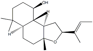 [12S,13E,(-)]-8α,12-Epoxylabda-13-ene-1β-ol Struktur